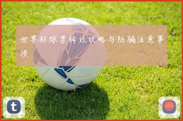 世界杯球票转让攻略与防骗注意事项